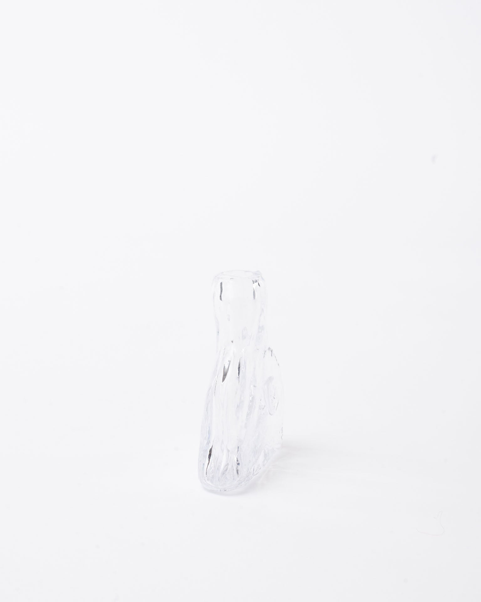 Modern small vase upright in white background