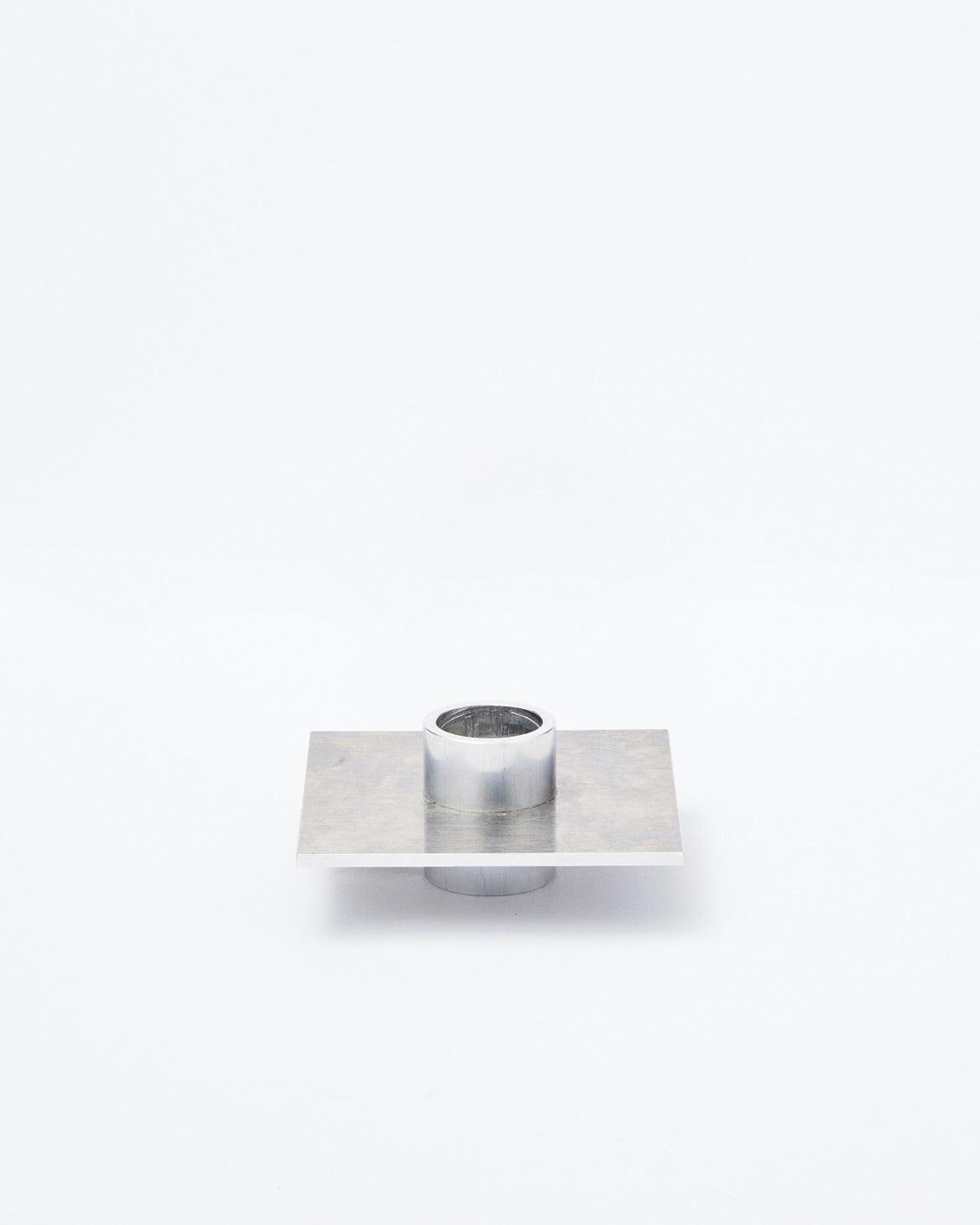 White background, Aluminium Candlestick P-L series with front view 